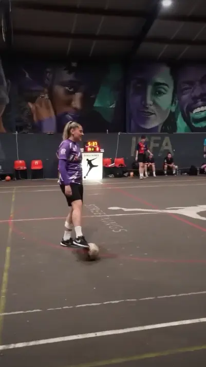 Futsal women playing in Barcelona